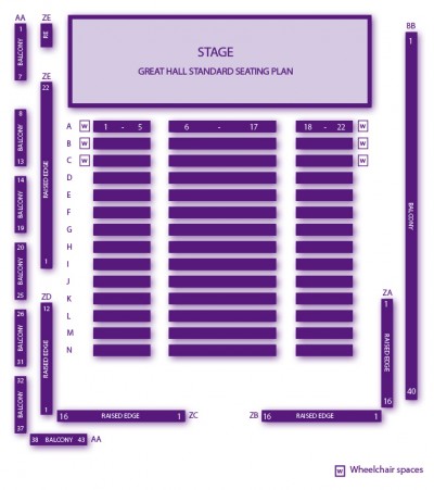 2014/15 Concerts Standard Seating Plan