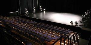 The Nuffield Theatre Stage.  (Lancaster's black-box theatre)