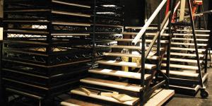 Stage decking (stacked) within the theatre Stage Deck in the theatre